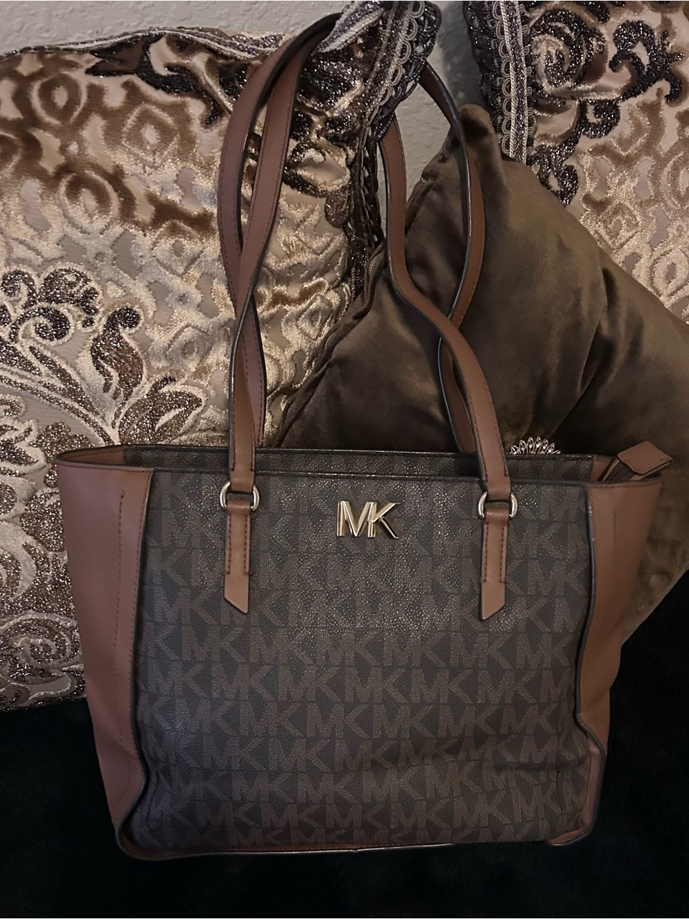 Michael Kors Brown Signature MK Tote Bag